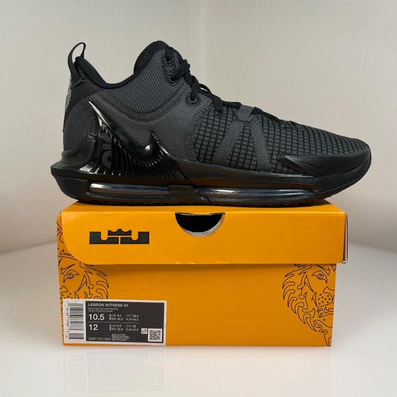 Nike Lebron Witness 7 VII Size 10.5 Black/Black-Anthracite DM1123-004 - Picture 1 of 7